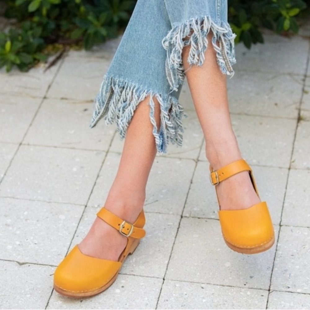 Mia Sofia Clogs, Mustard, 8